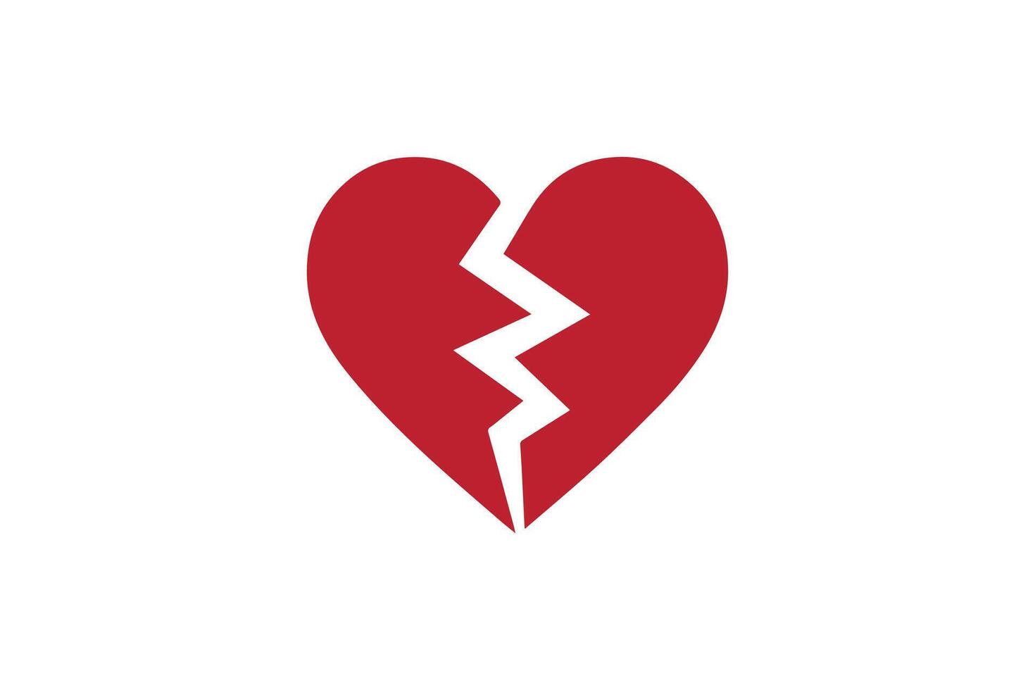 Broken heart icon, illustration vector