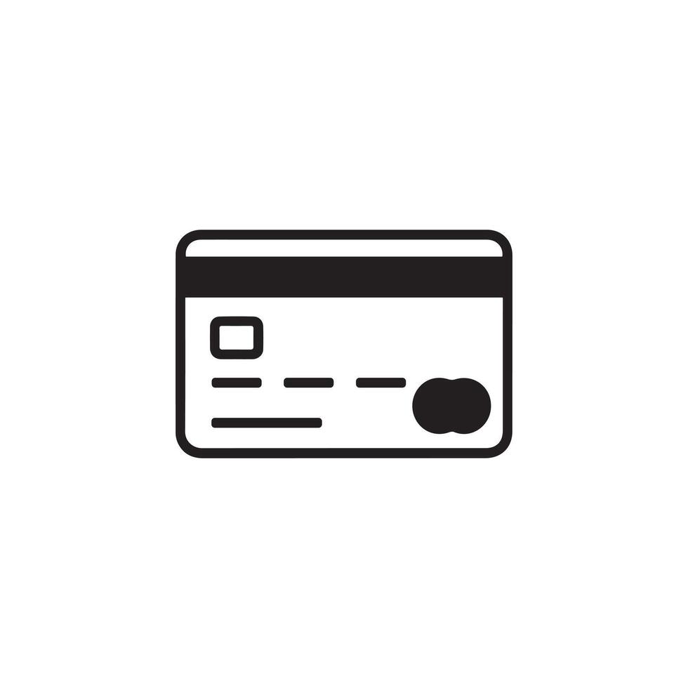Minimalist Credit Card Icon for Digital and Financial Concepts vector