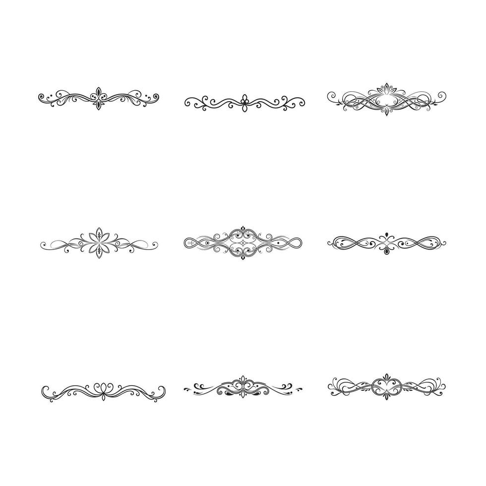 Decorative underline elements collection bundle vector