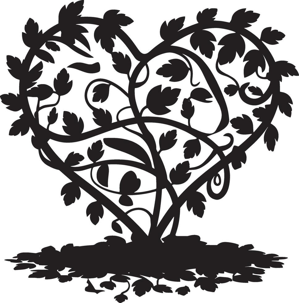 heart of the vine illustration vector
