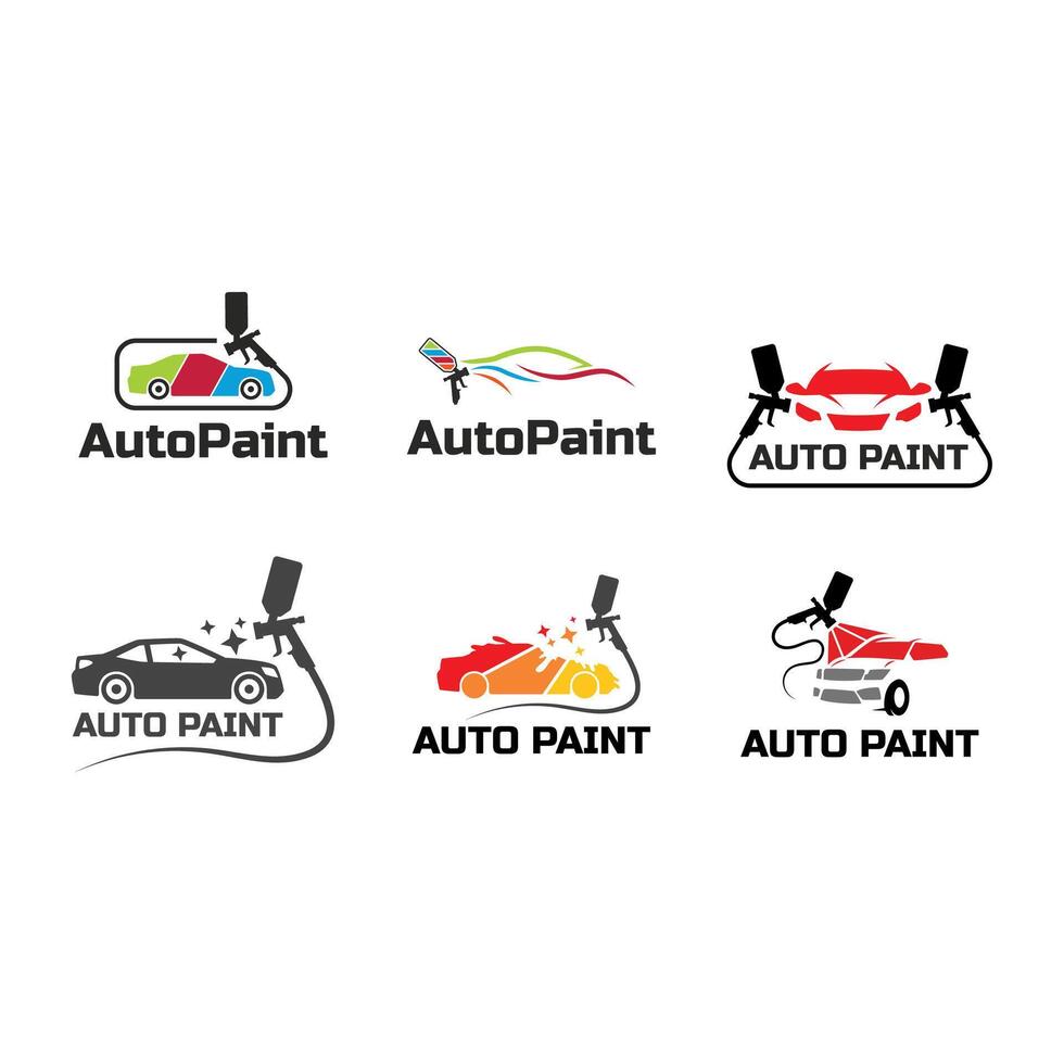 Autopaint logo design illustration vector