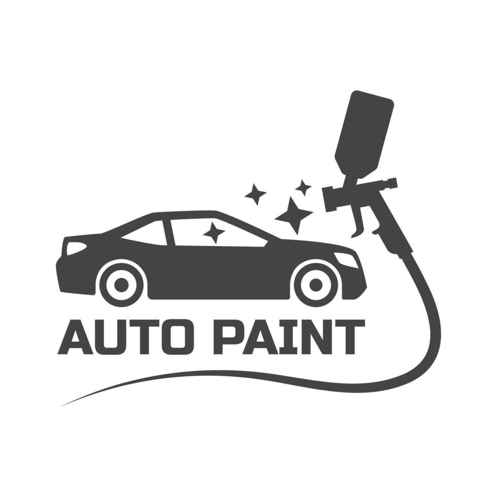 Auto paint sprayer logo design illustration vector