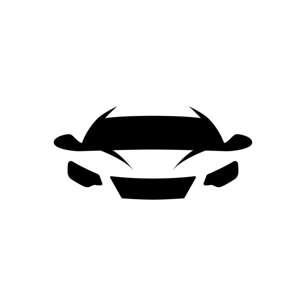 A black and white silhouette of a car vector