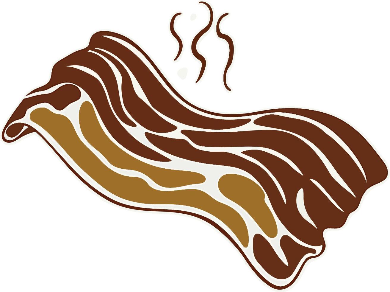 sizzling strip bacon style coverlet sheet design vector