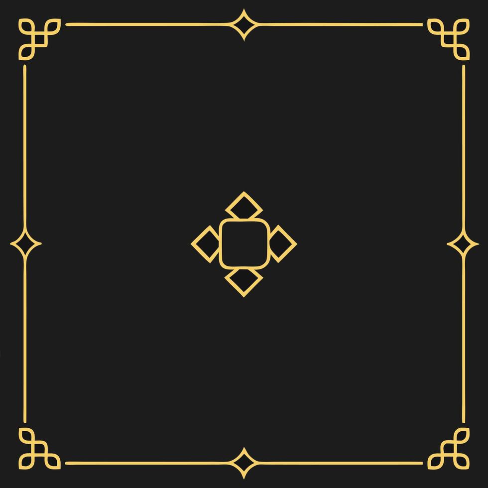 Elegant Gold Geometric Pattern on Dark Background vector