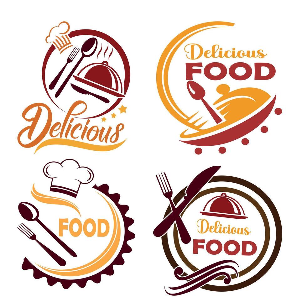 Food logo design vector