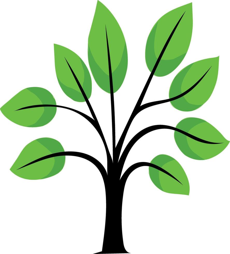 Green tree art vector