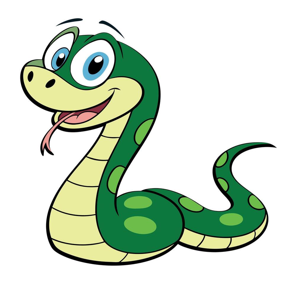 Cartoon snake design art vector