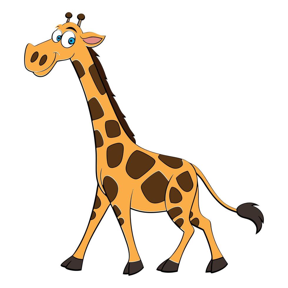 Giraffe cartoon art vector