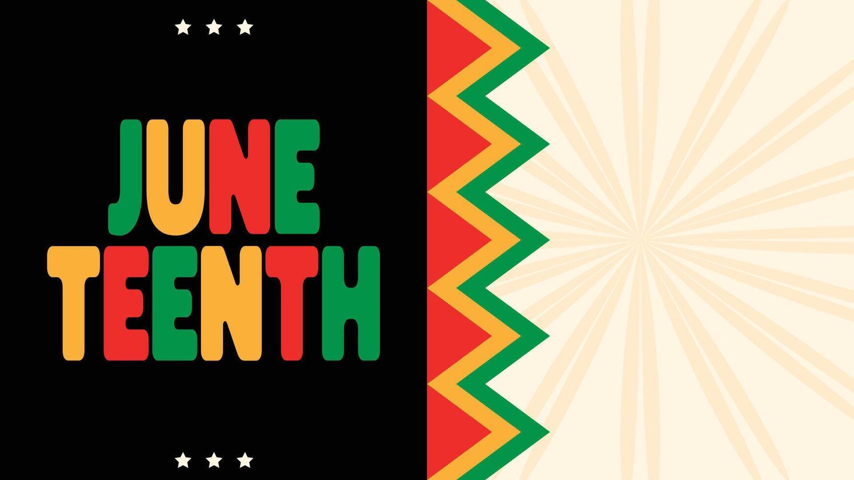 Juneteenth Freedom Day Poster Horizontal Banner vector