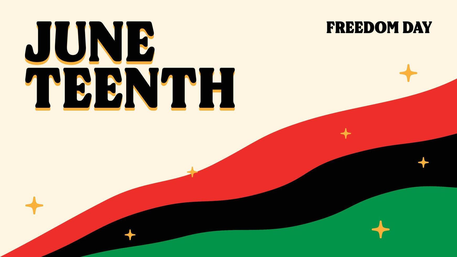 Juneteenth Freedom Day Poster Horizontal Banner vector