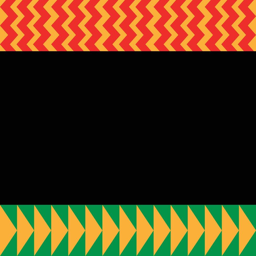 Juneteenth Poster Square Border Background vector