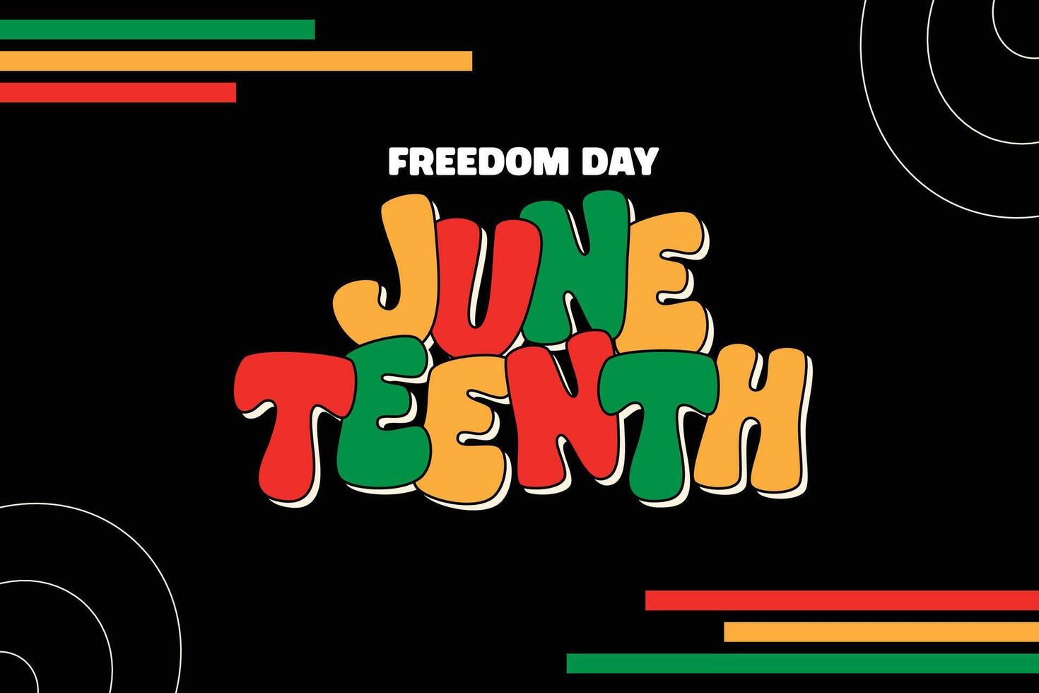 Juneteenth Freedom Day Poster Horizontal Banner vector