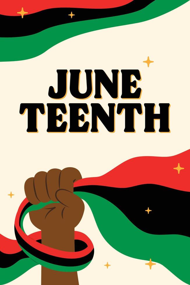 Juneteenth Freedom Day Poster Vertical Banner vector