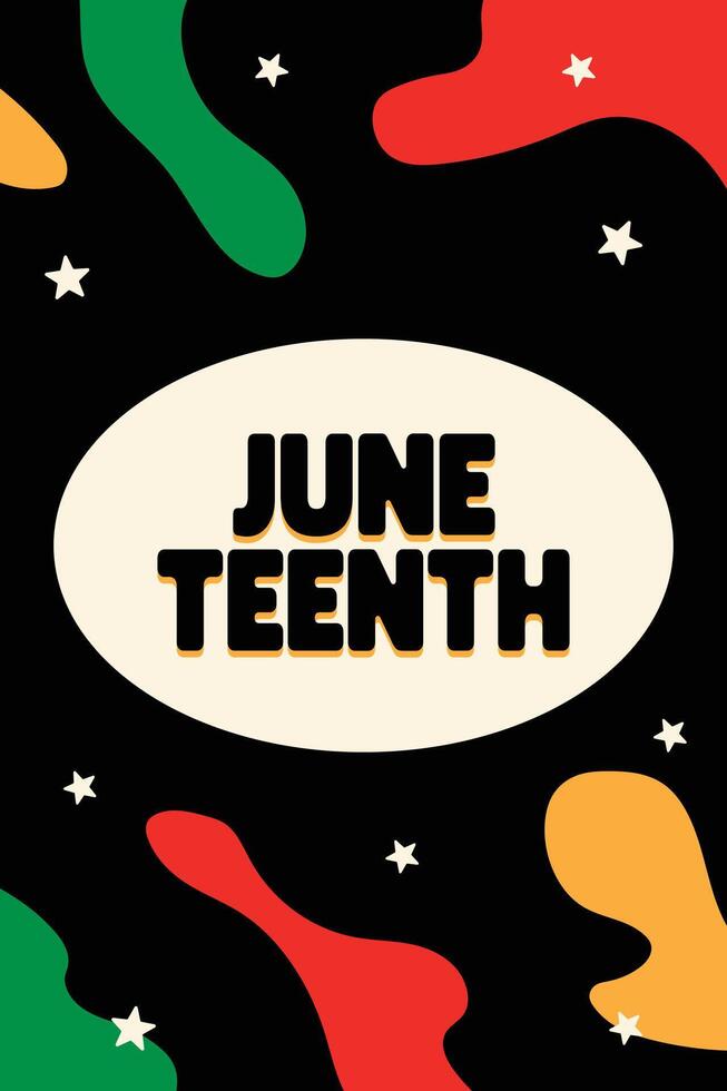 Juneteenth Freedom Day Poster Vertical Banner vector