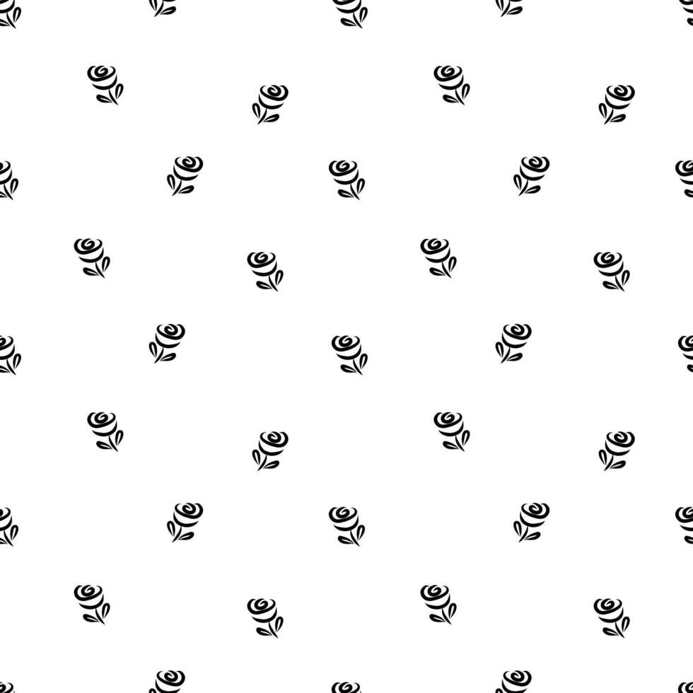 Rose Seamless Pattern, roses minimal pattern vector
