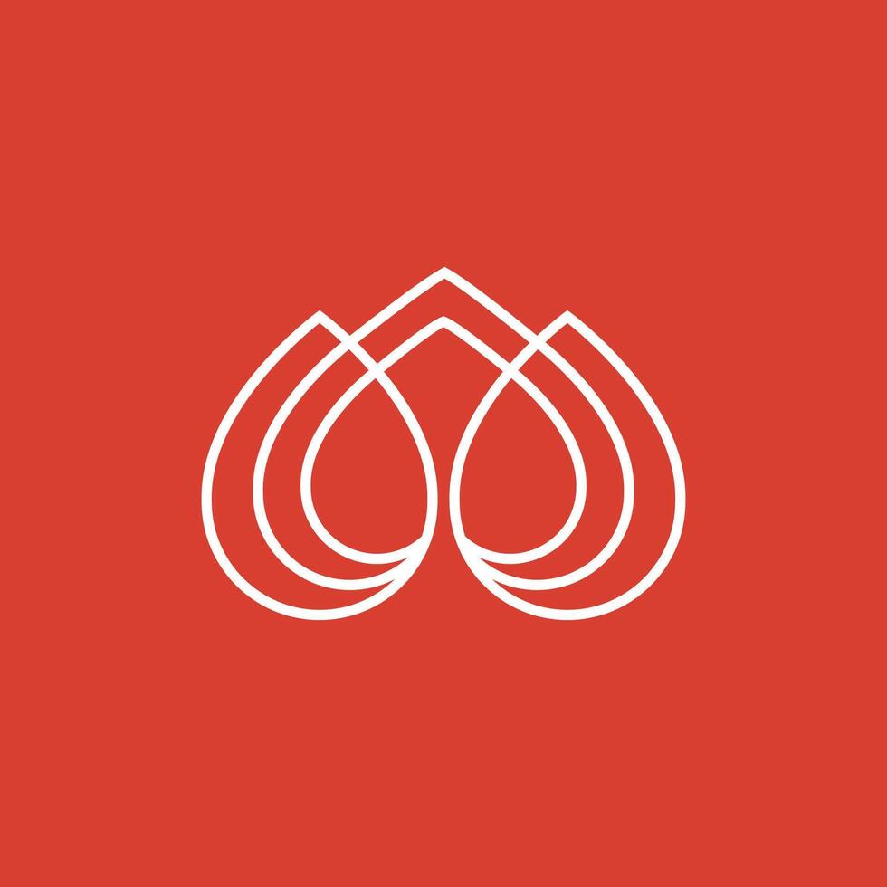 red onion condiment ingredient line logo design vector