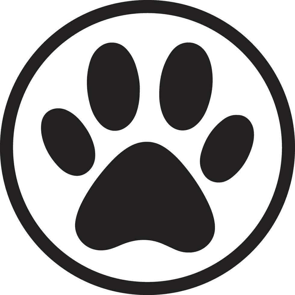 Dog Paw Icon Design For Pet Lovers vector