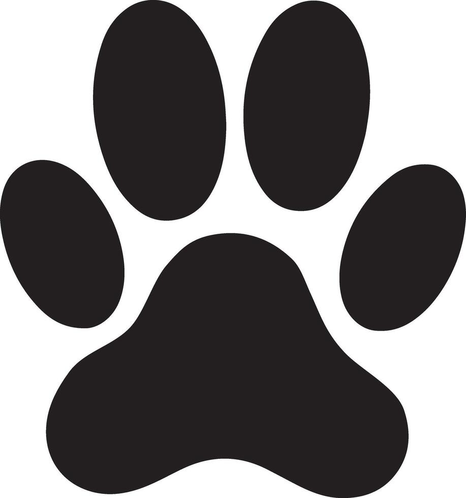Paw silhouette Design On White Background vector