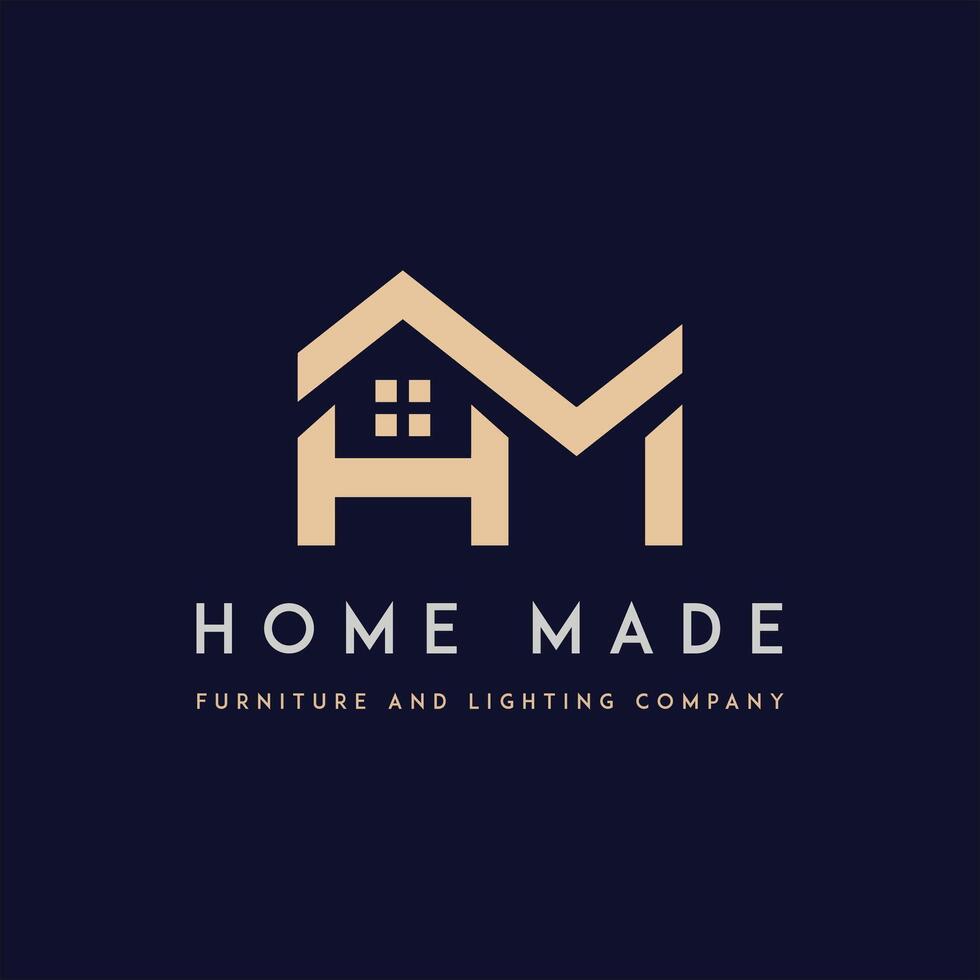 HM Diagram furniture and lighting company logo vector