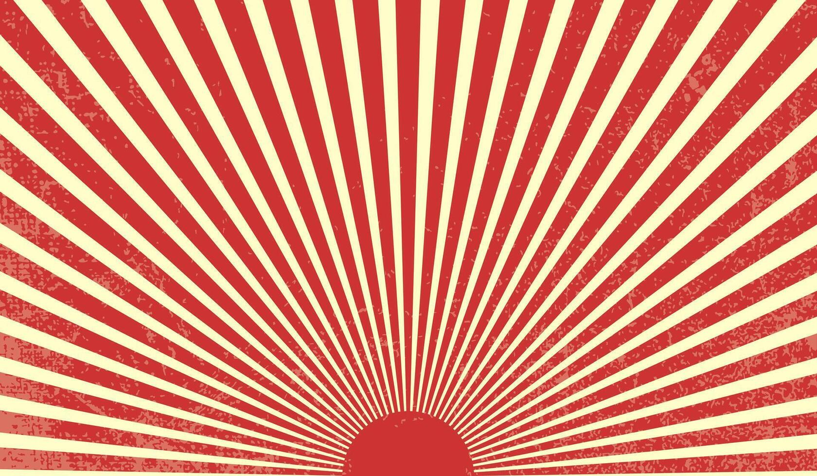 Vintage Sunburst Background with Radiating Red and Beige Stripes for Retro and Grunge Design Themes vector