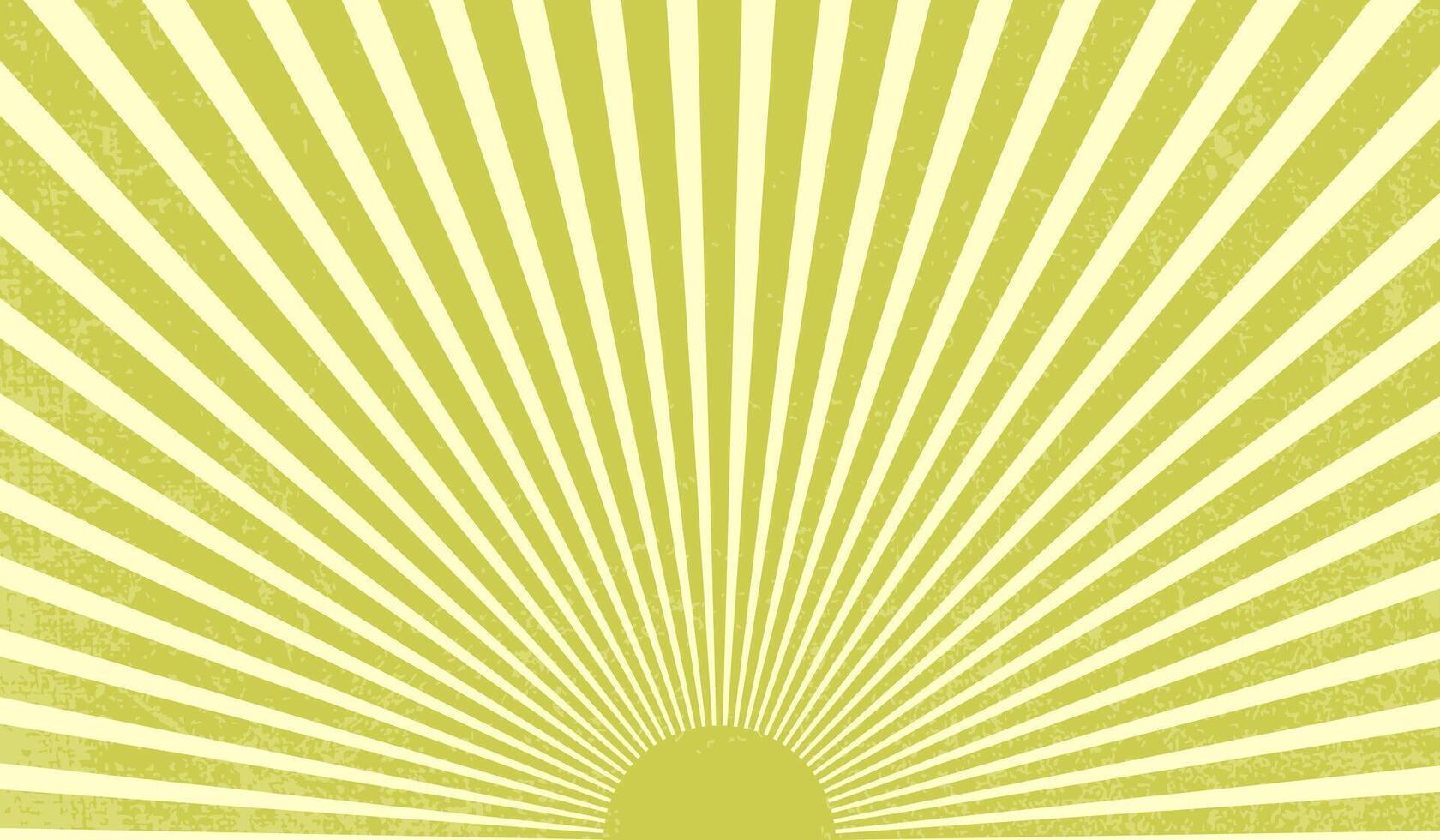Vintage Yellow Sunburst Background with Radiating Stripes and Grunge Texture for Retro Design Projects vector