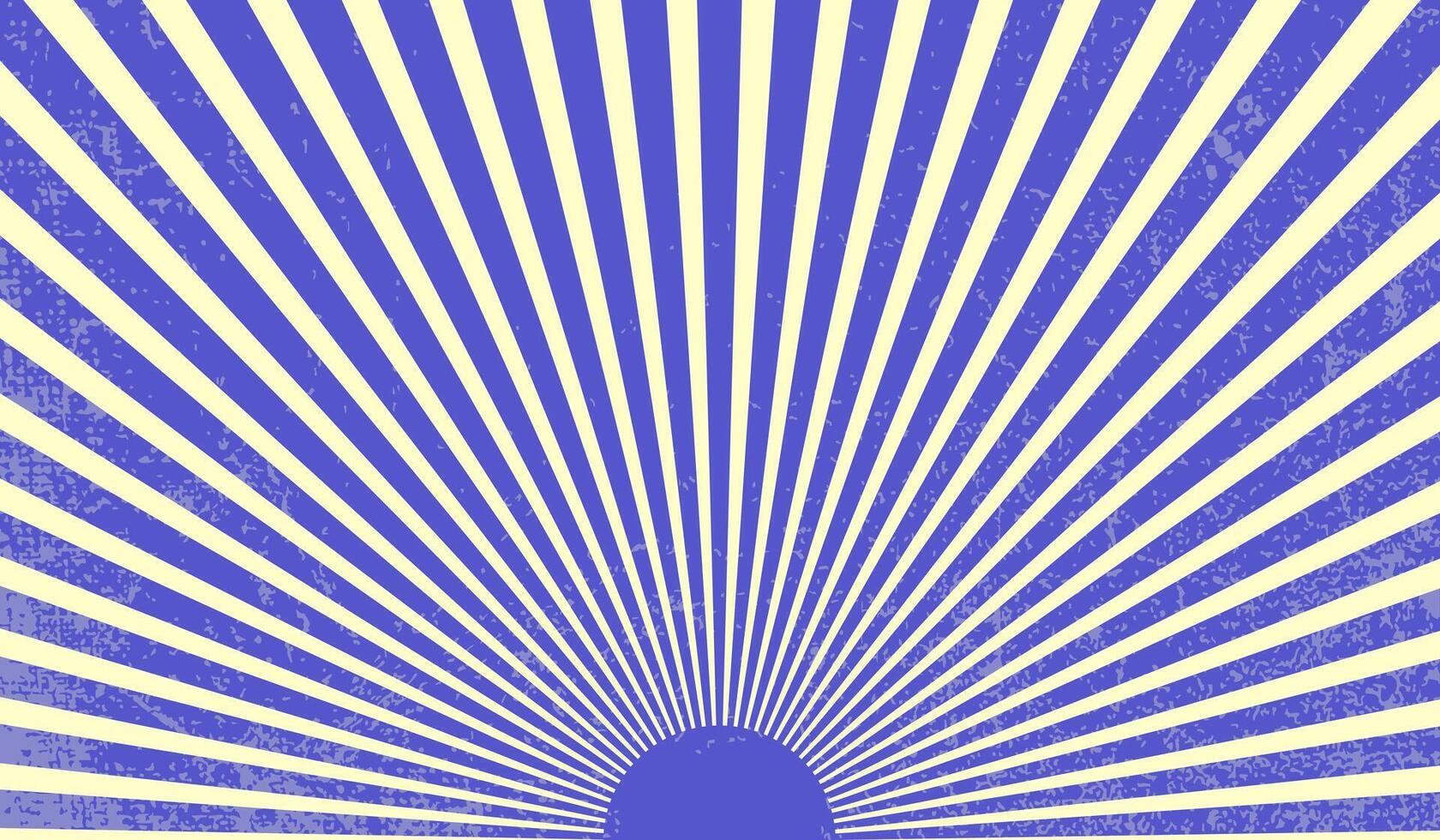 Vintage Blue Sunburst Background with Radiating Stripes and Grunge Texture for Retro Design Themes vector