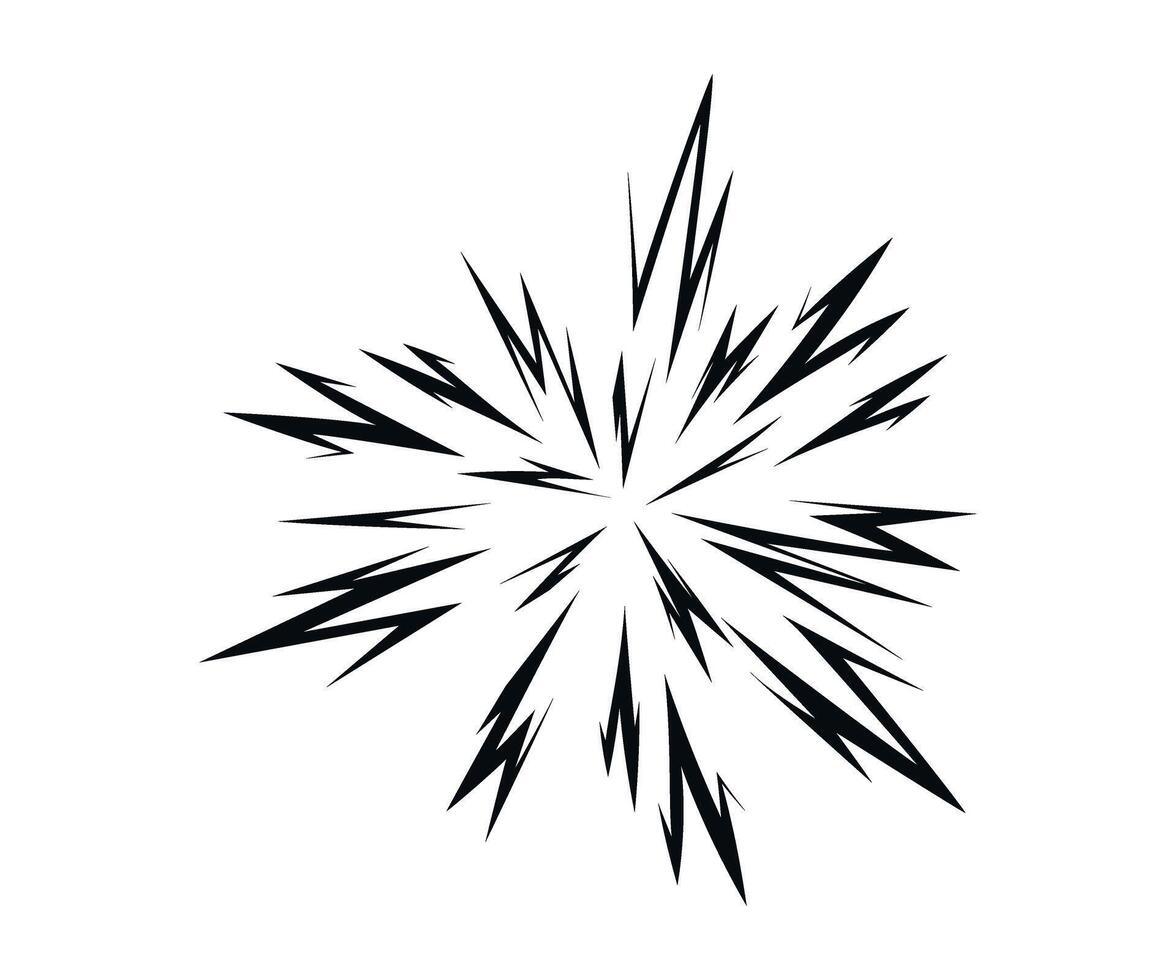 Star explosion in mango style. Large explosion of bomb, energy. Abstract flash in comic book style. Anime illustration. vector