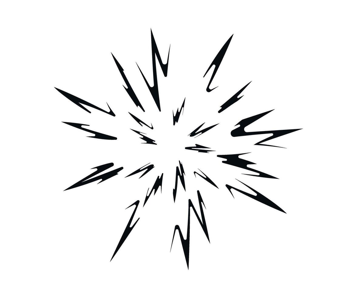 Star explosion in mango style. Big explosion of bomb lightning, energy. Abstract comic book flash. Anime. illustration vector
