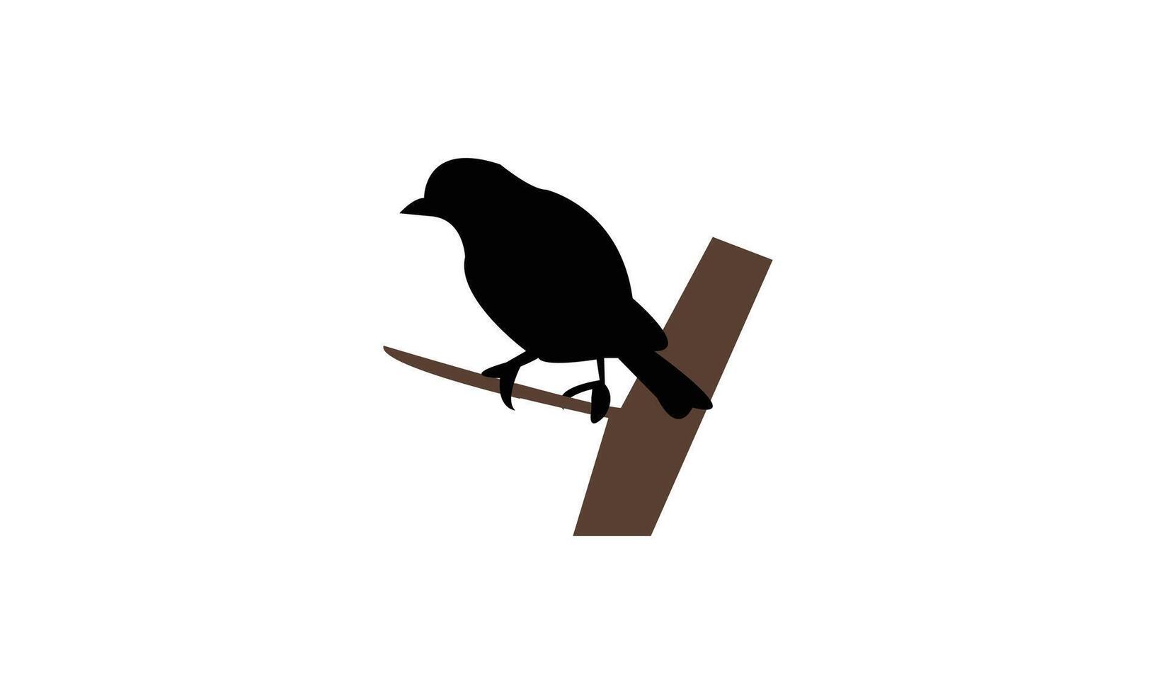 African citril bird Silhouette vector