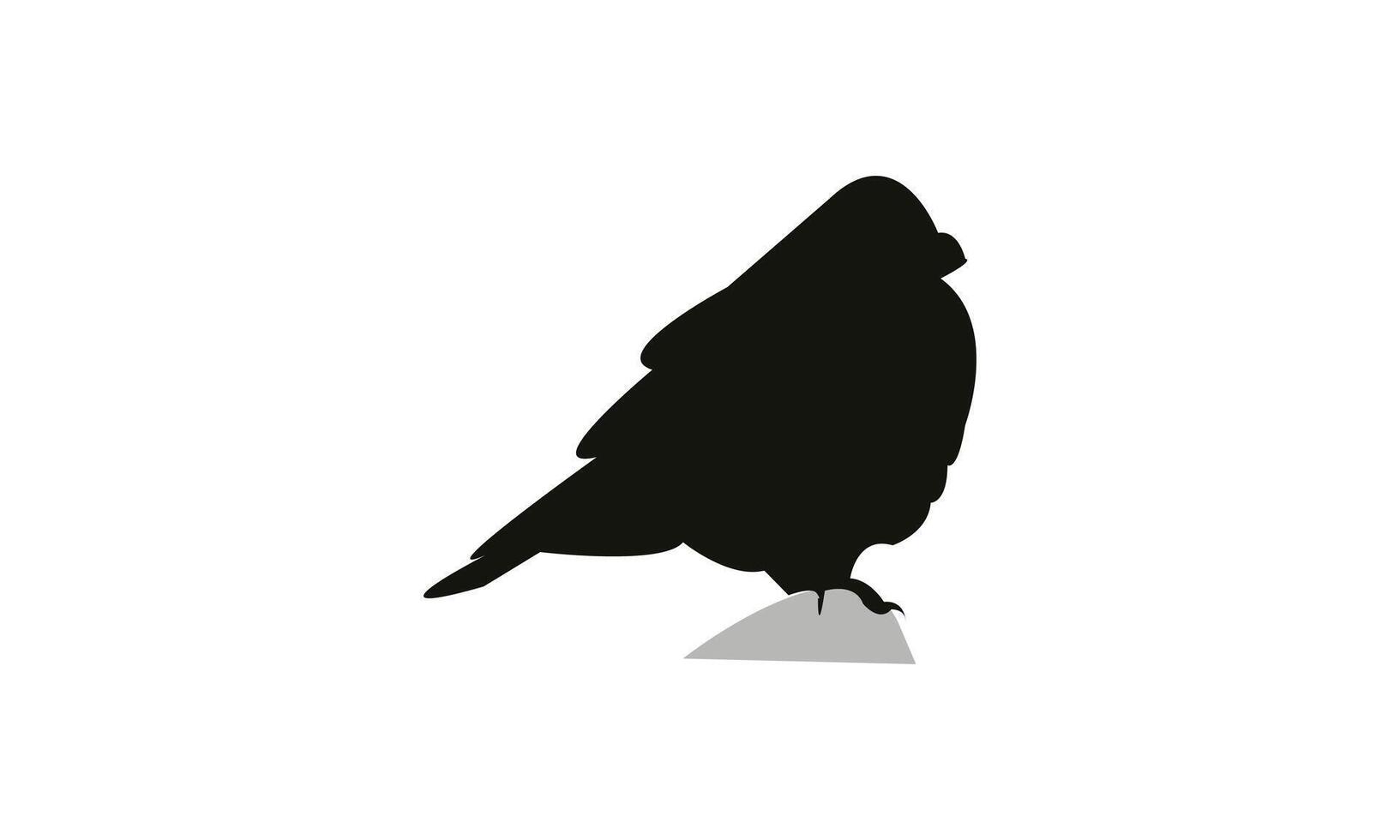 African crimson winged finch bird black Silhouette Design And Illustration. vector