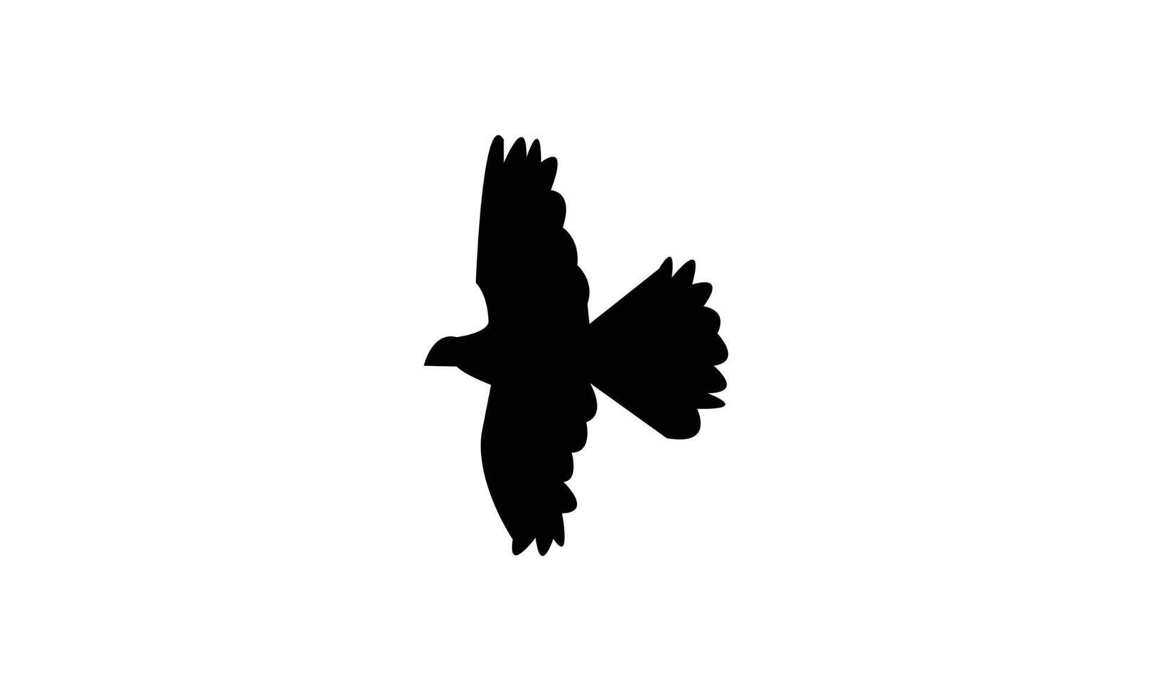 Flying African collared dove bird black Silhouette Design vector