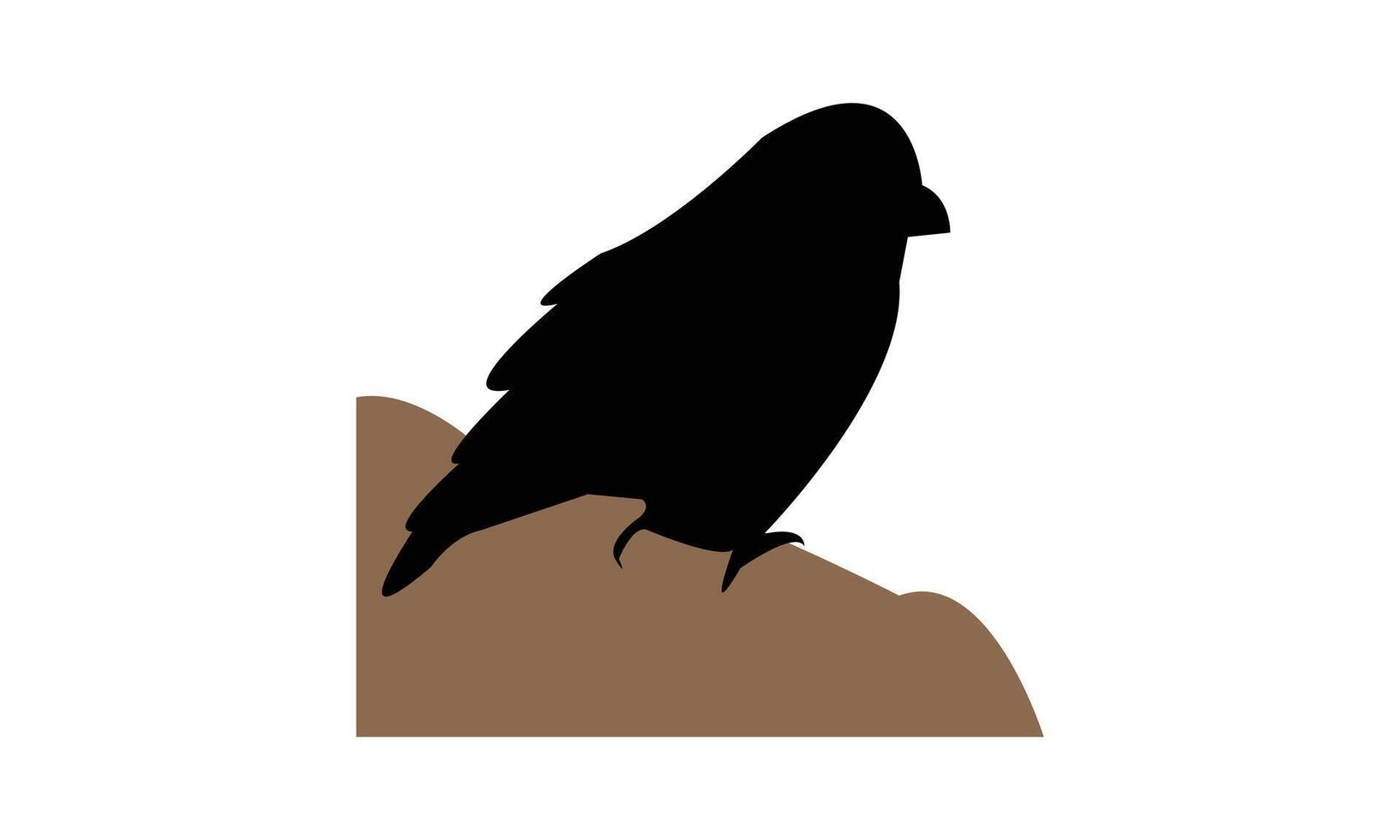 African crimson winged finch bird Silhouette Design And Illustration. vector