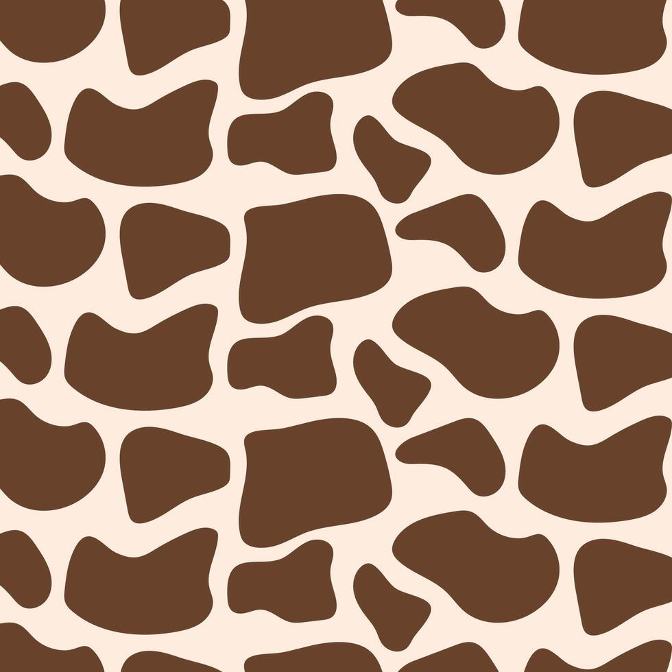 Animal print pattern giraffe spots hand painted vector