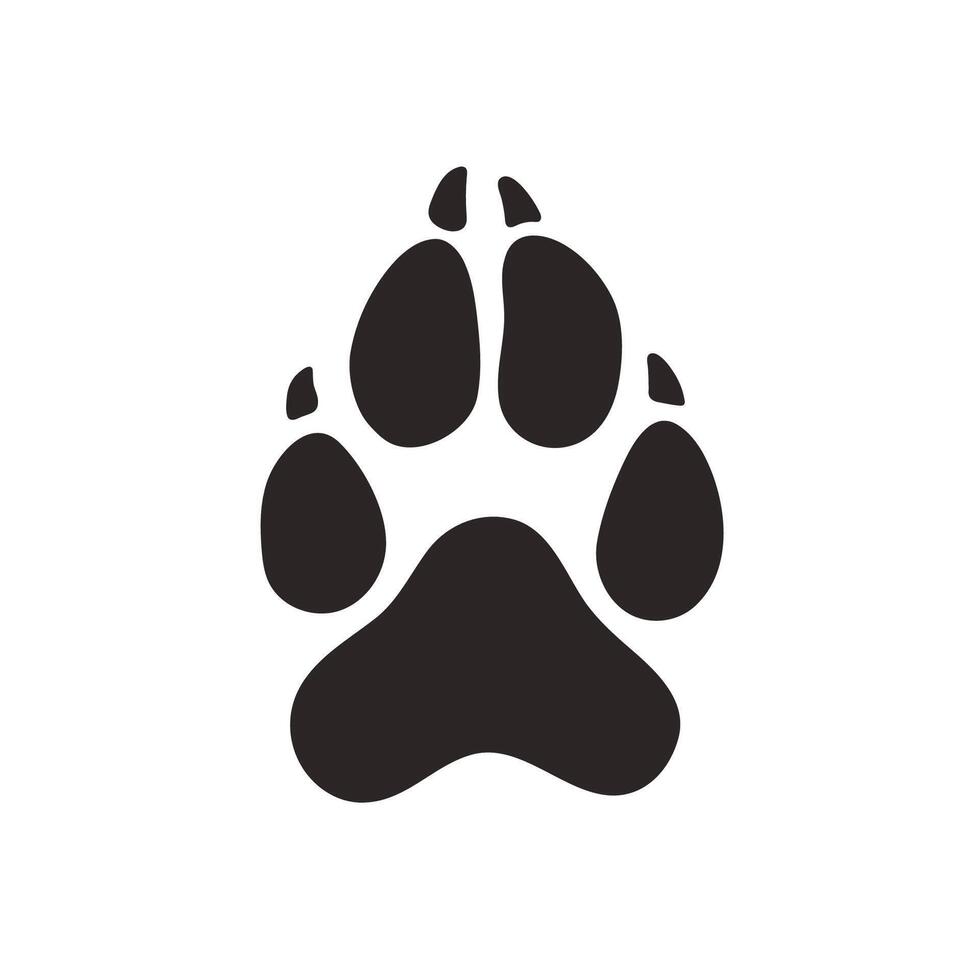 Dog paw print icon. Animal footprints, illustration vector