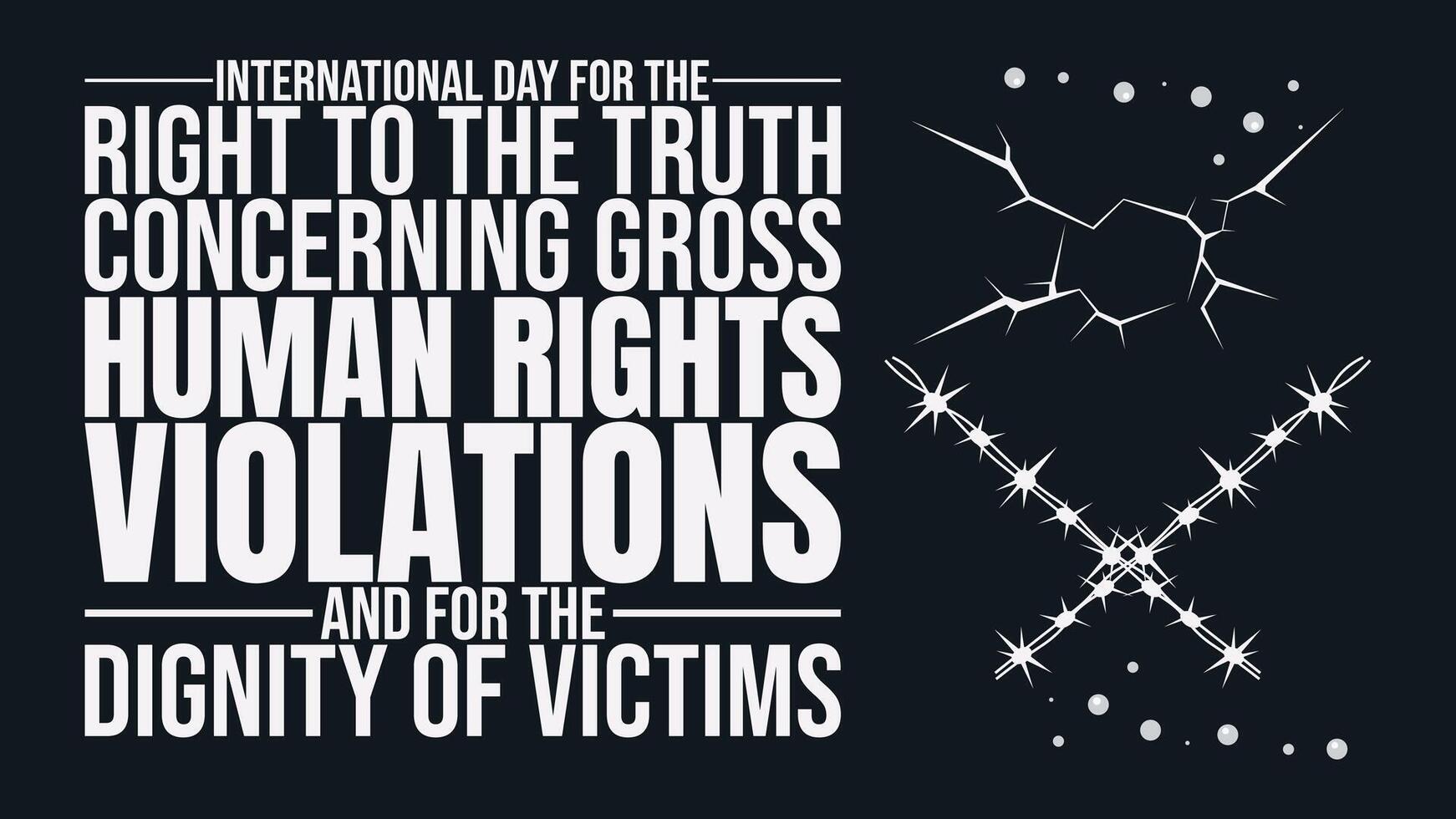 Honoring Truth and Justice International Day for the Right to the Truth vector