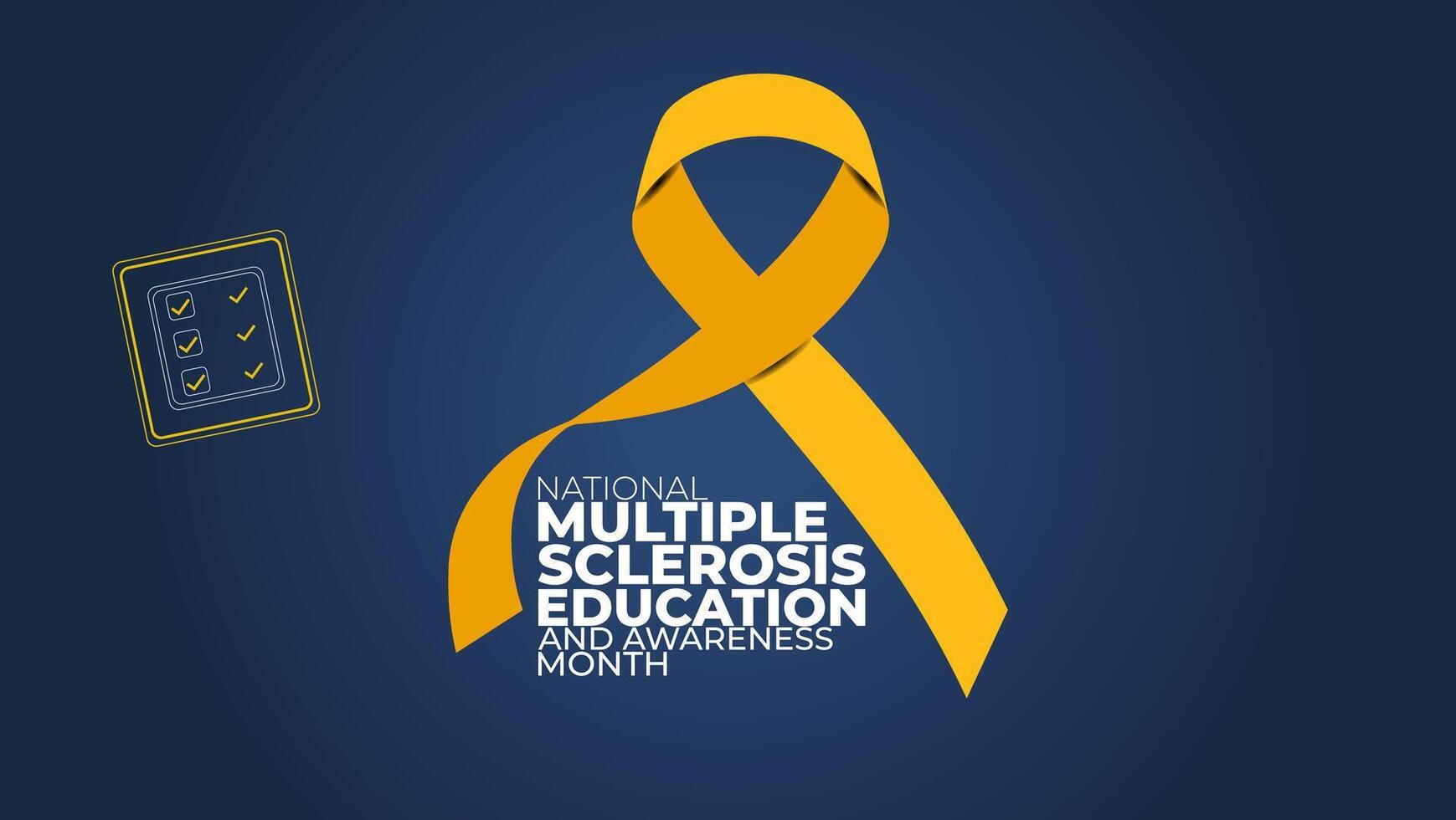 Raising Awareness National Multiple Sclerosis Month, concept. Banner template vector