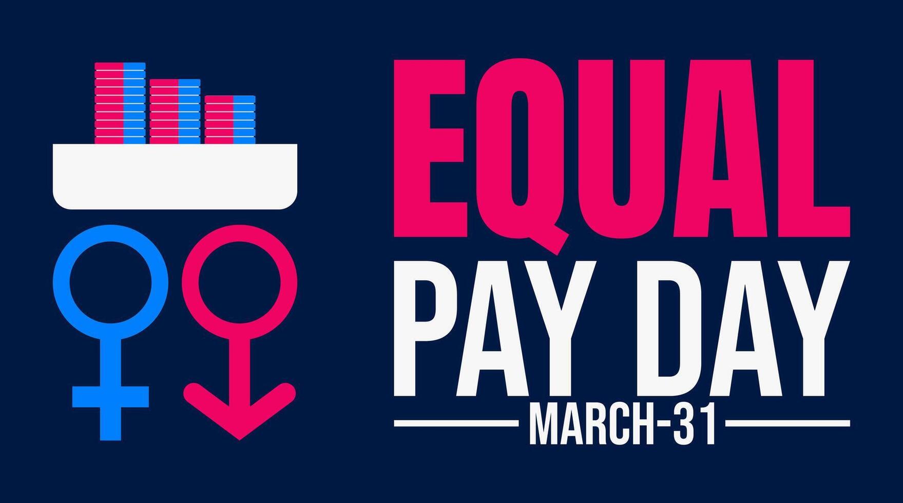 Achieving Equal Pay Equal Pay Day Awareness vector