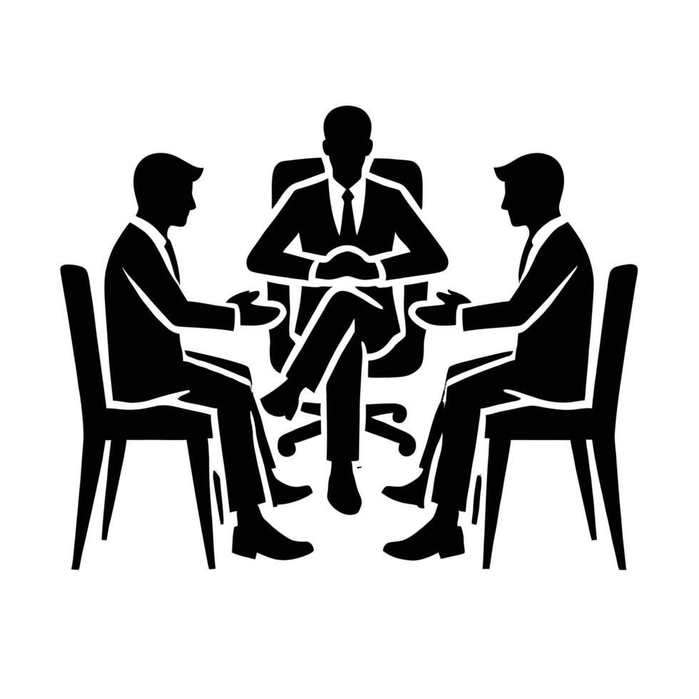 Business meeting icon illustration vector