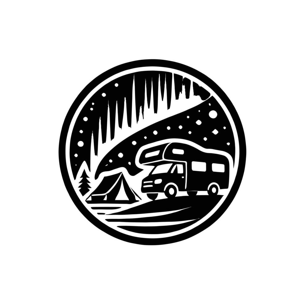 Camping and rv camping logo vector