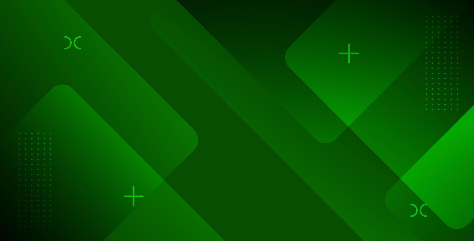 abstract dark green light liquid color with geometric shape background. vector