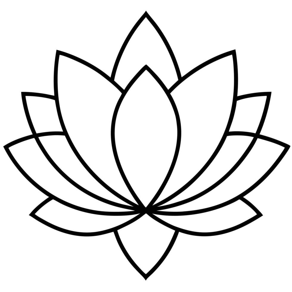 Lotus silhouette art with cultural symbolism vector