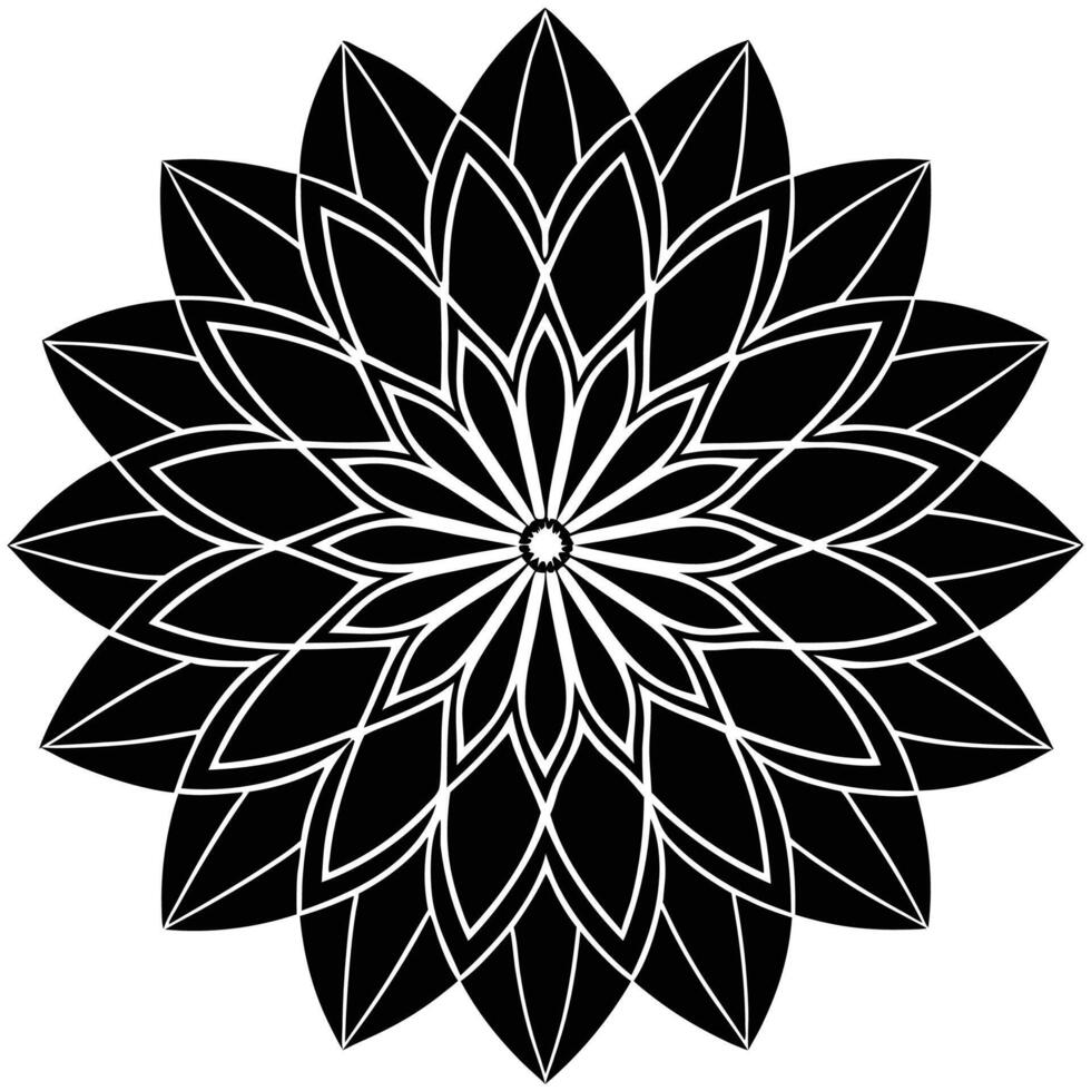 simple circle center with evenly spaced petals vector