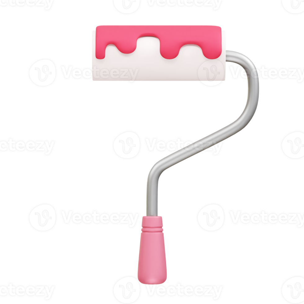 paint roller brush icon 3d illustration png