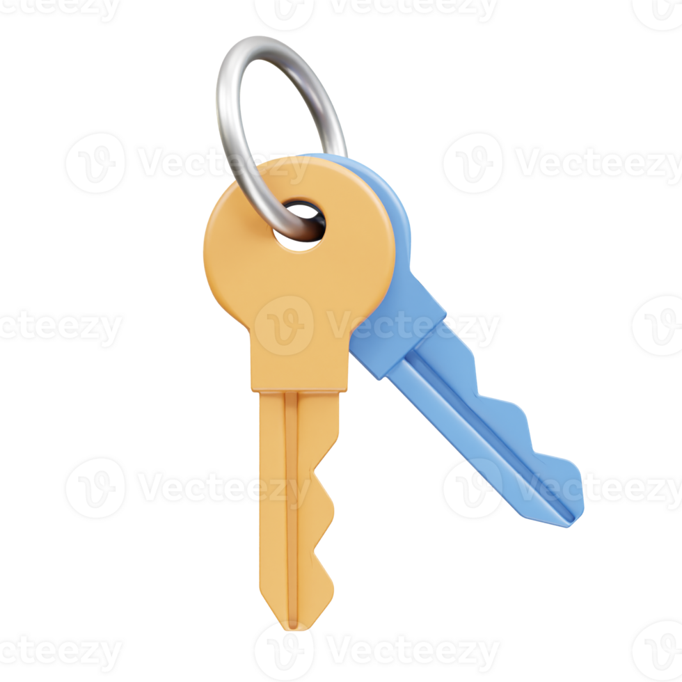 bunch of keys icon illustration 3d. Keys icon 3d render png