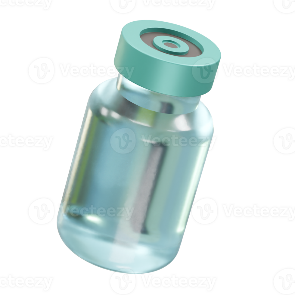injection vial icon 3d illustration render png