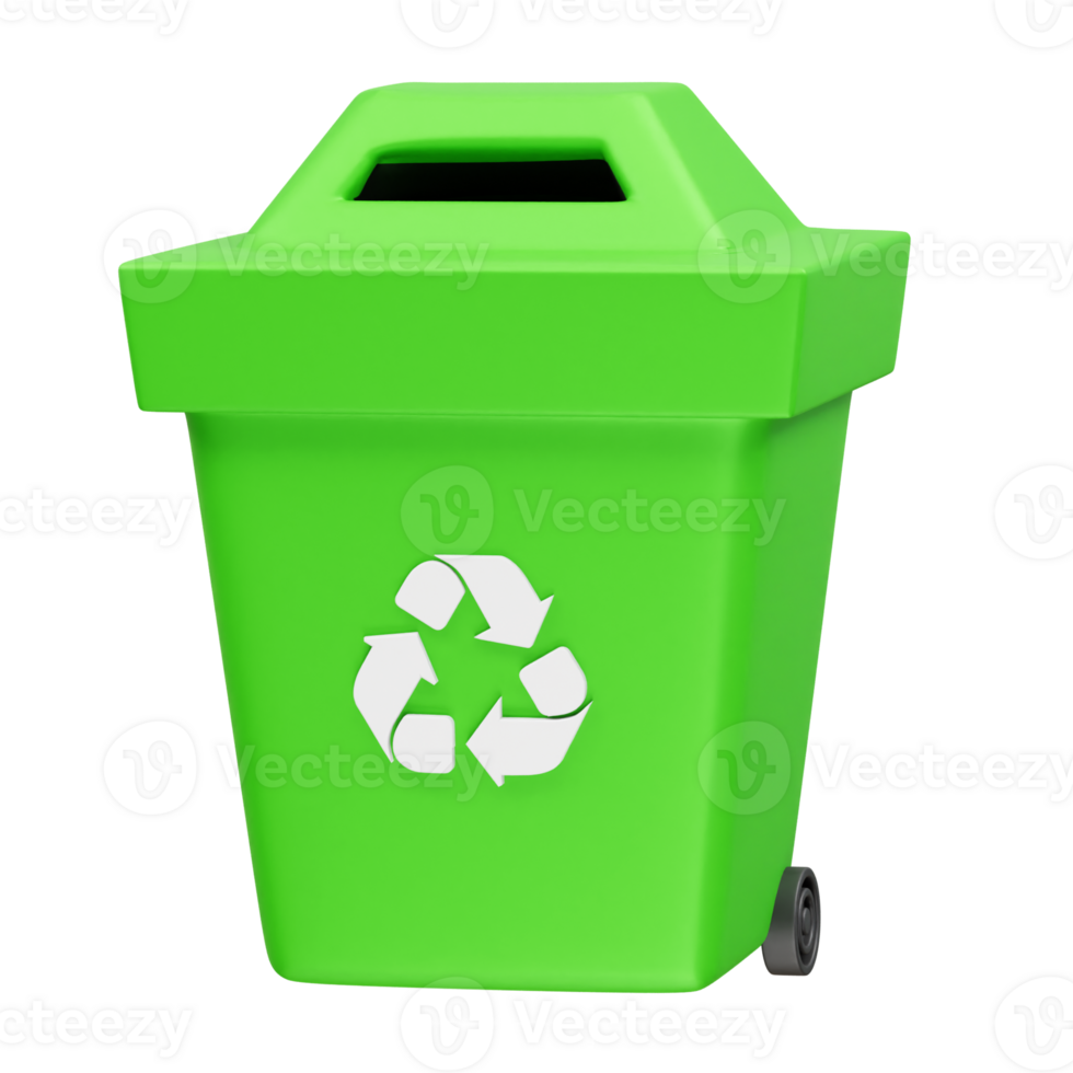 recycle bin icon 3d render illustration png