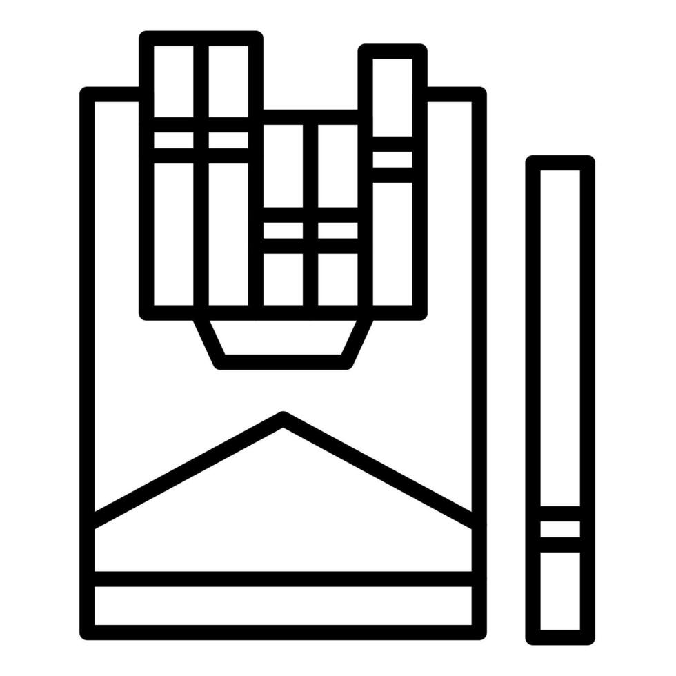 cigarettes in outline style vector