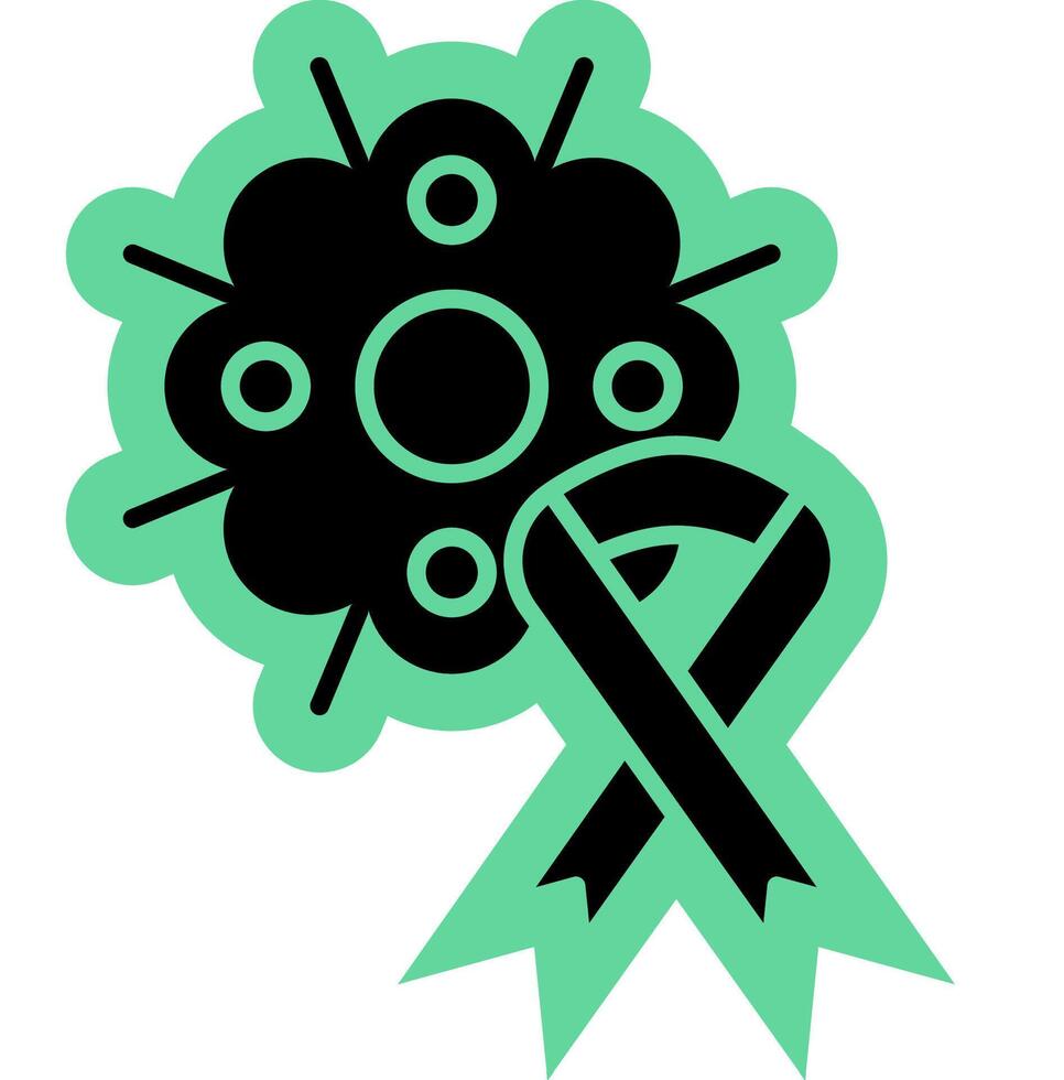 Cancer Cell solid color icon vector