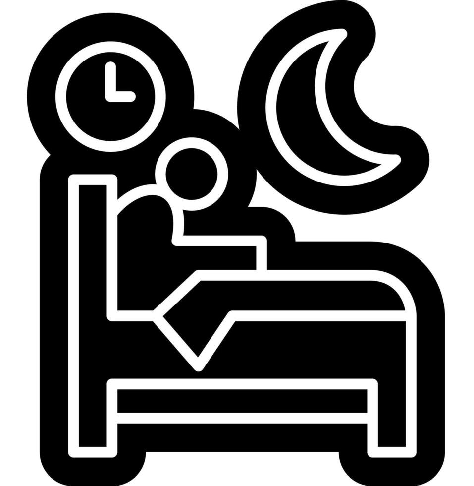 sleepless person icon vector